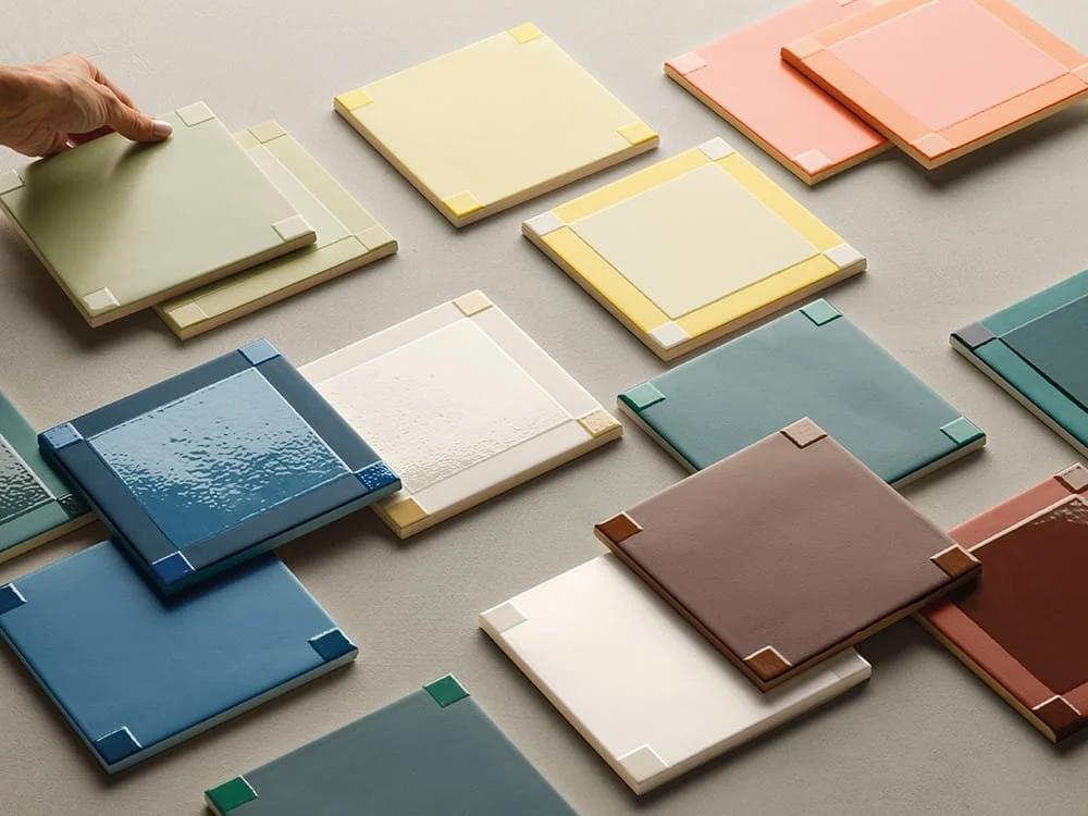 Designer tile and material palette for luxury interiors and architectural specification