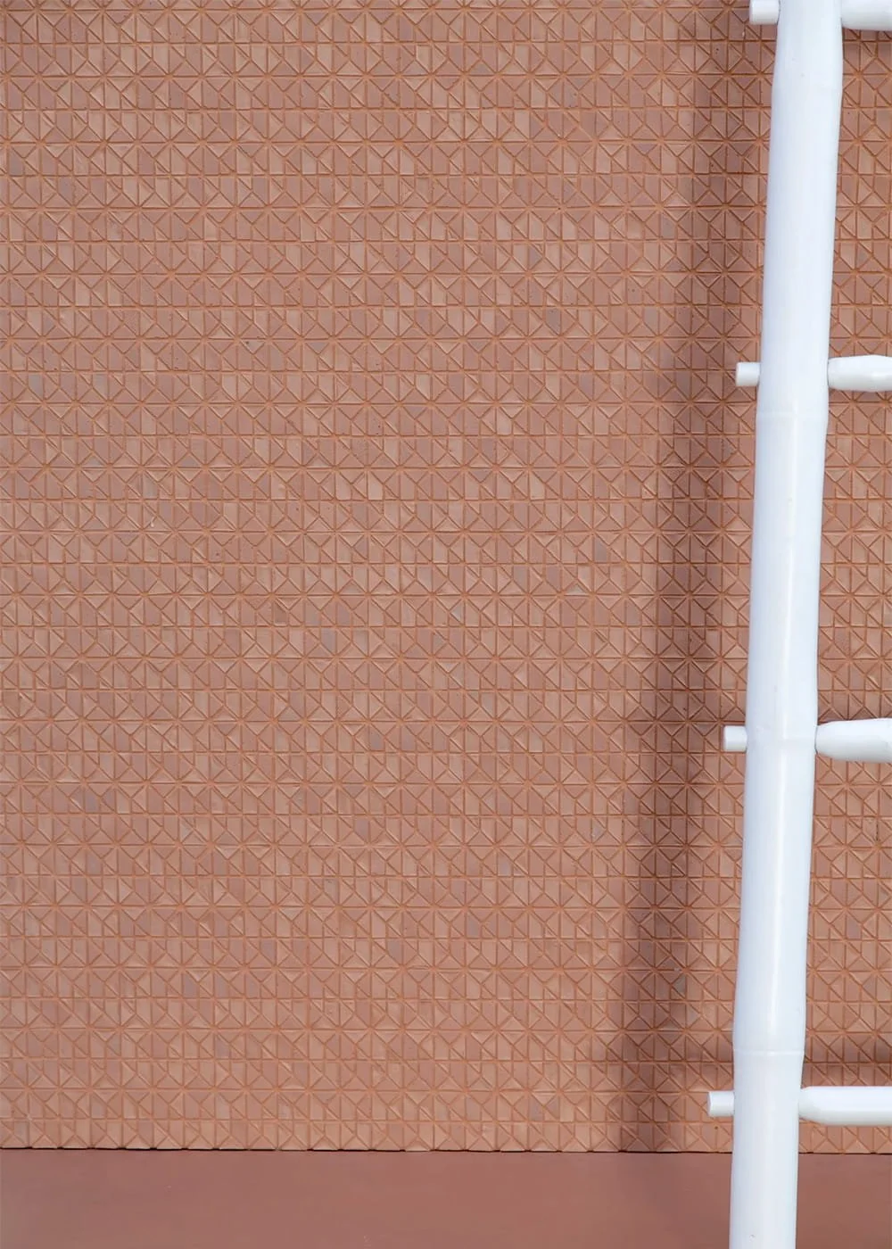 Salmone recycled glass mosaic wall tile warm geometric texture modern architectural surface design