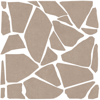   Taupe  Nok Crock Mosaic  

 Nok, taupe, matte, abstract, through body porcelain, 16x16 in, 2026 
 
