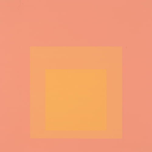 Josef Albers Homage to the Square geometric painting with layered color squares