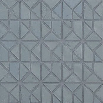   Avio  Micro Multiplem  

 Micro Multiplem, Matte, Geometric, Monochromatic, Recycled Glass and Clay, 12 x 12 in, Handmade, Blue, 2026 
 
