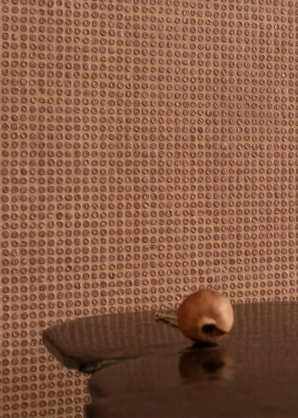 Mattone recycled glass mosaic tile warm terracotta tone textured wall surface