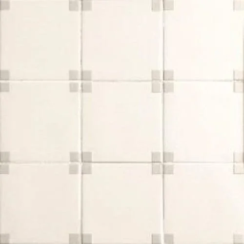 White square porcelain wall tile patterned layout geometric grid composition