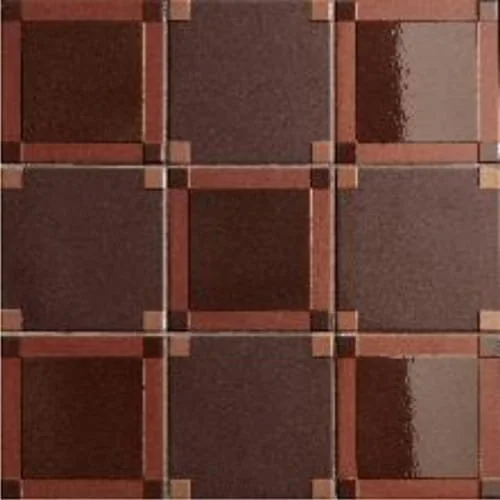 Chocolate square porcelain tile modular pattern layout contemporary wall surface design