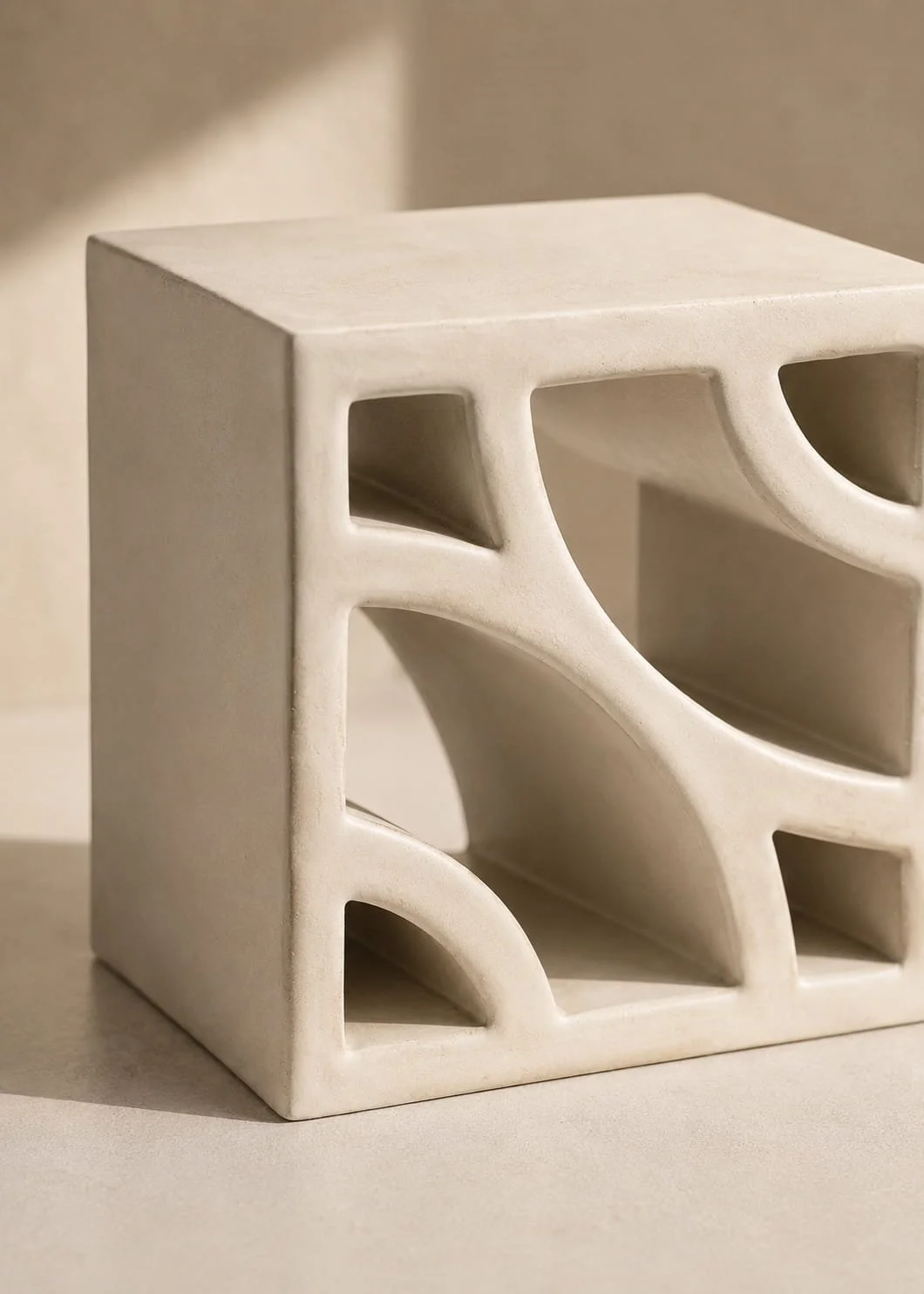 Split Blend Deco Italian terracotta breeze blocks designed for architectural walls, facades, and interior partitions