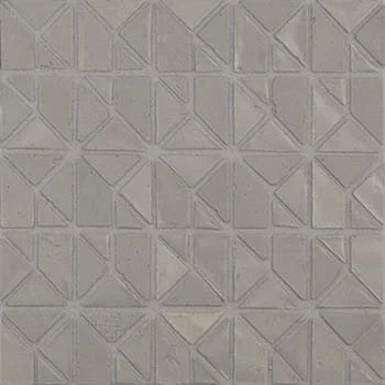    Cenere   Micro Multiplem  

 Micro Multiplem, Matte, Geometric, Monochromatic, Recycled Glass and Clay, 12 x 12 in, Handmade, Grey, 2026 
 