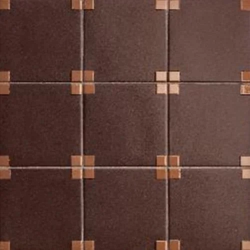 Chocolate square porcelain wall tile patterned layout geometric grid composition surface design