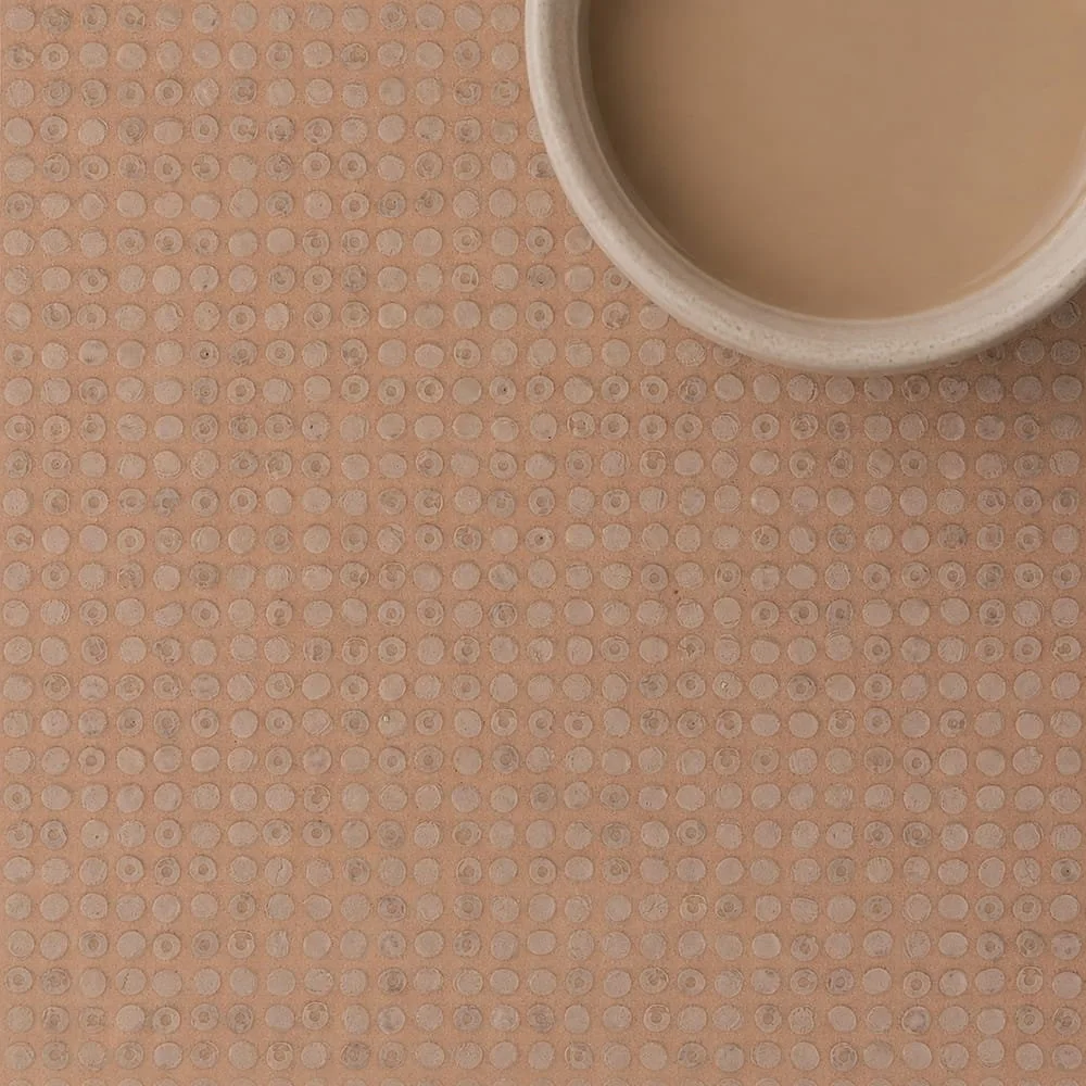 Salmone recycled glass mosaic wall tile soft salmon textured surface contemporary interior design