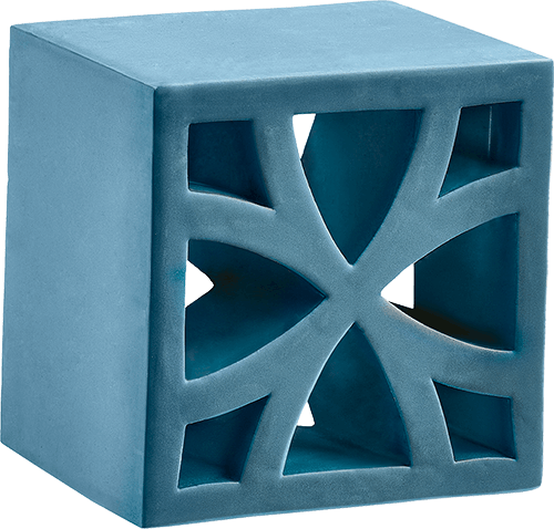   Skyline Blue  Split Blend Flo  

 Split & Fornace, Blend, Flo, Blue, Matte, Geometric, Terracotta, 5 x 5 x 2 in, Handmade, Sicilian, 2026 
 