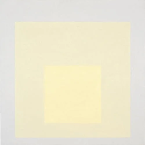 Josef Albers abstract square painting with subtle tonal color transitions
