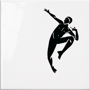   Dance  Stories  

 Stories, white, black, matte, abstract, porcelain, 4x4 in, 2026  
 