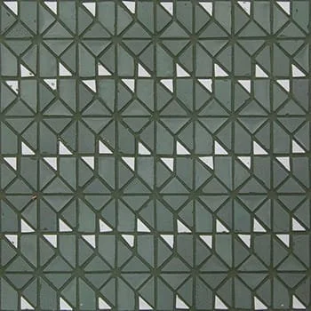   Salvia Talco  Micro Multiplem  

 Micro Multiplem, Matte, Geometric, Monochromatic, Recycled Glass and Clay, 12 x 12 in, Handmade, Green, White, 2026 
 