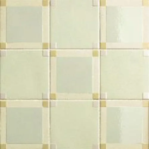 Sage green square porcelain tile modular pattern layout contemporary wall surface