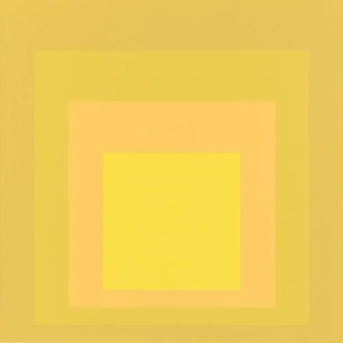 Josef Albers square composition artwork exploring color interaction and perception