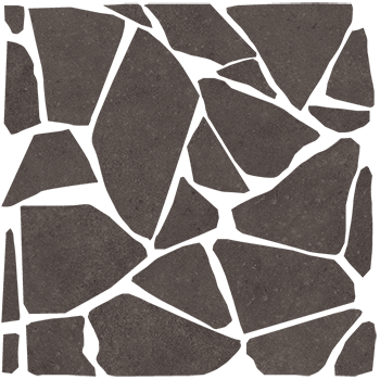   Ebony  Nok Crock Mosaic  


 Nok, black, matte, abstract, through body porcelain, 16x16 in, 2026  
 