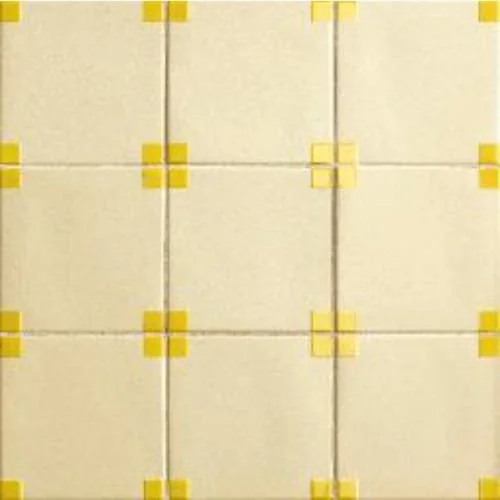 Citron yellow square porcelain wall tile patterned layout geometric grid composition