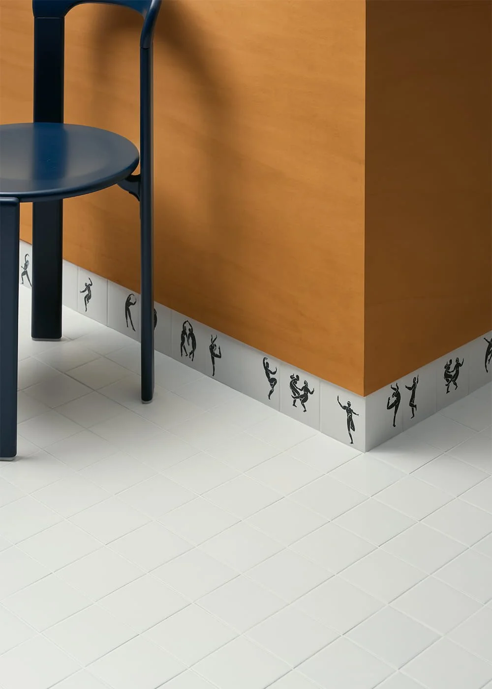 Dance decorative porcelain tiles graphic figure border modern interior detail