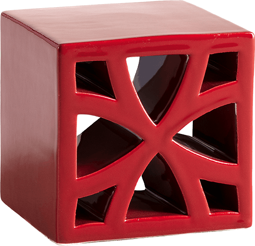   Red Velvet  Split Blend Flo  

 Split & Fornace, Blend, Flo, Red, Glossy, Geometric, Terracotta, 5 x 5 x 2 in, Handmade, Sicilian, 2026 
 