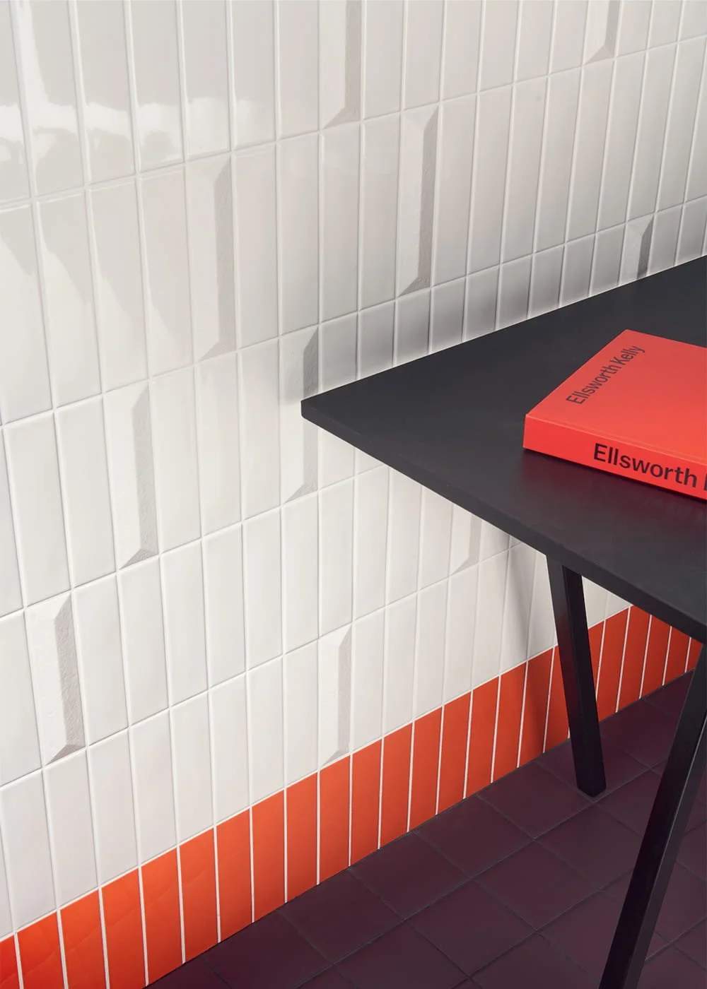 Kappa white glossy porcelain wall tiles minimalist textured surface contemporary interior