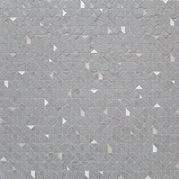   Coriandolo Cenere  Micro Multiplem  

 Micro Multiplem, Matte, Geometric, Monochromatic, Recycled Glass and Clay, 12 x 12 in, Handmade, Grey, White, 2026 
 