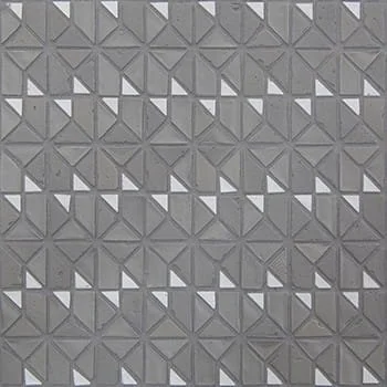   Cenere Talco  Micro Multiplem  

 Micro Multiplem, Matte, Geometric, Monochromatic, Recycled Glass and Clay, 12 x 12 in, Handmade, Grey, White, 2026 
 