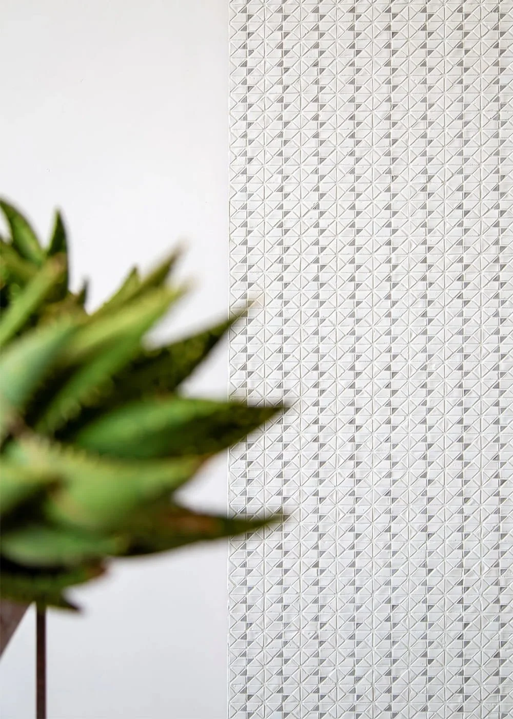 Talco and Cenere recycled glass mosaic tile geometric pattern minimalist surface design