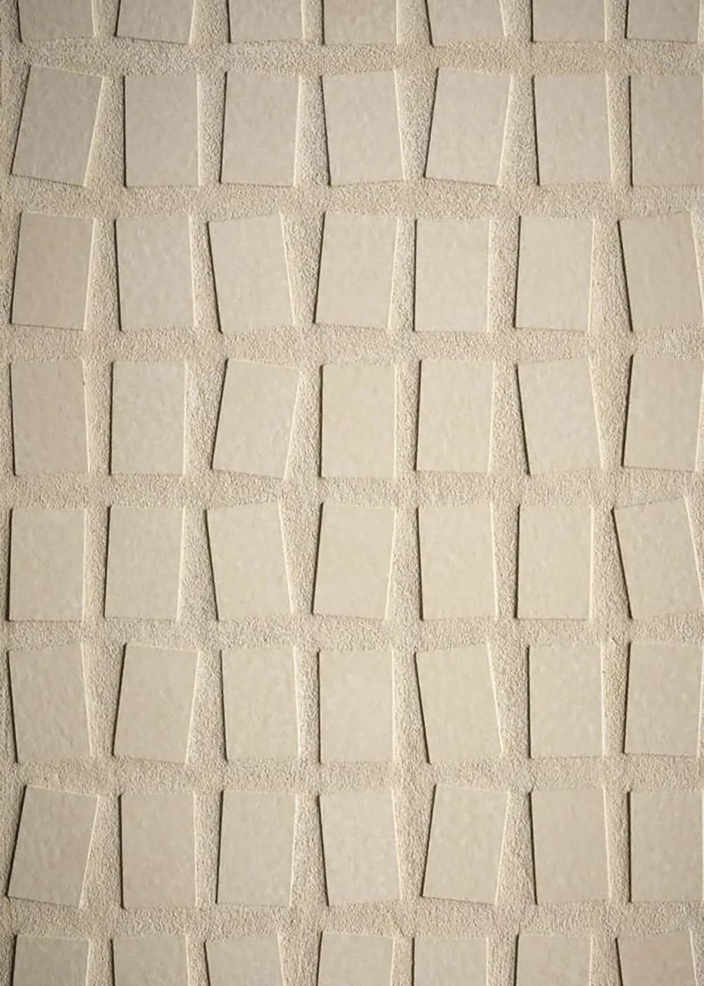 Nok Boogie ivory decorative porcelain mosaic wall tile geometric pattern contemporary interior design