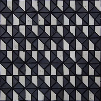   Grafite Riso  Micro Multiplem  

 Micro Multiplem, Matte, Geometric, Monochromatic, Recycled Glass and Clay, 12 x 12 in, Handmade, Grey, Black, 2026 
 