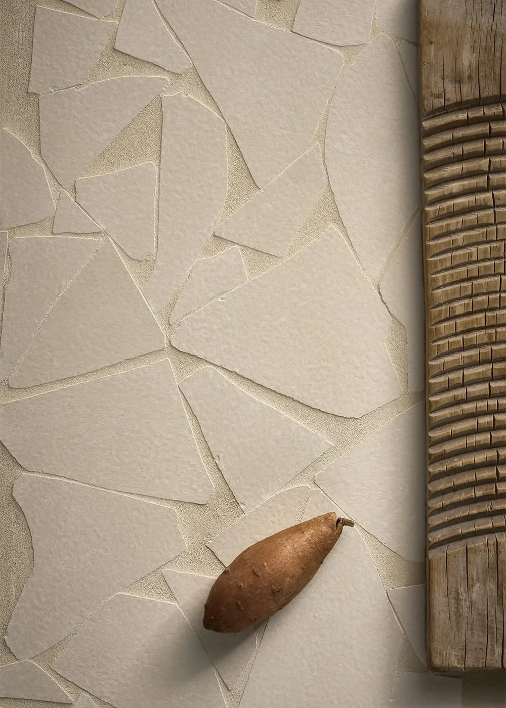 Nok Crock ivory decorative porcelain mosaic tile organic geometric wall surface design