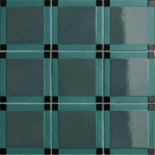 Evergreen porcelain wall tile square pattern layout tonal variation architectural surface