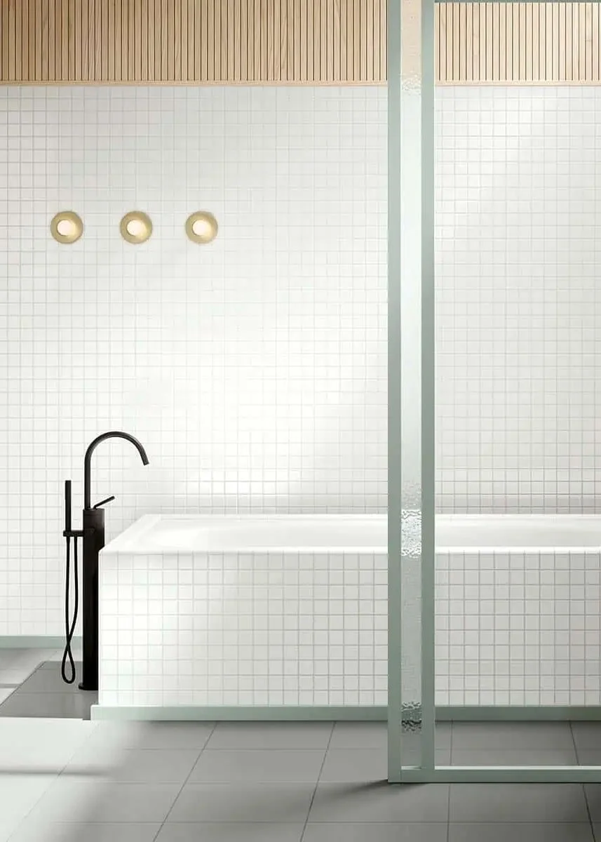 System Perla and Giacchio tile mix in a refined matte finish – versatile for any design project.