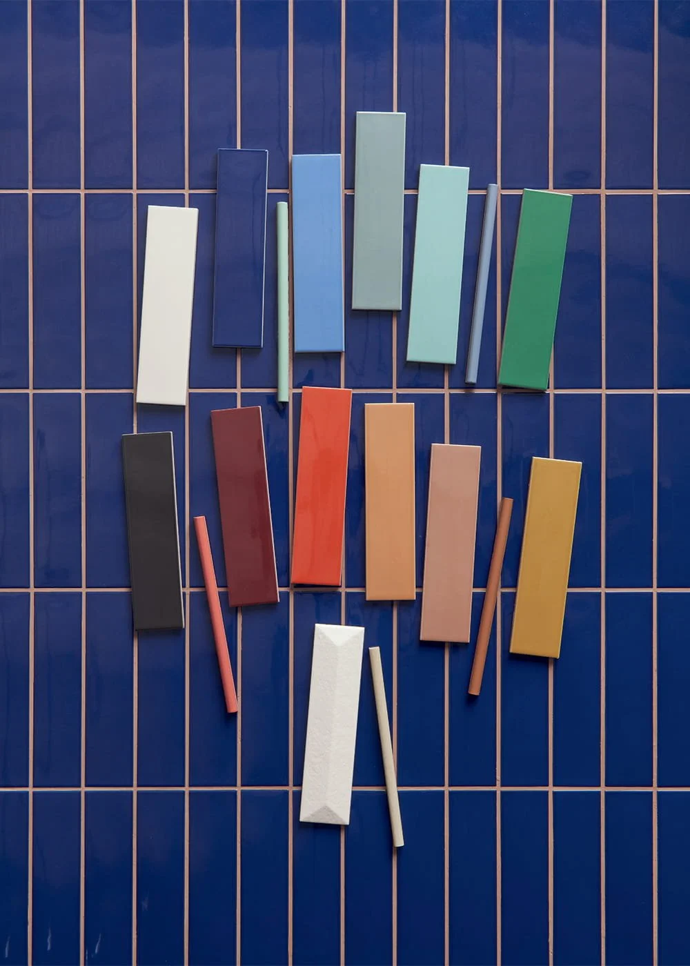 Kappa colorful glossy porcelain wall tiles vibrant geometric composition contemporary architectural design