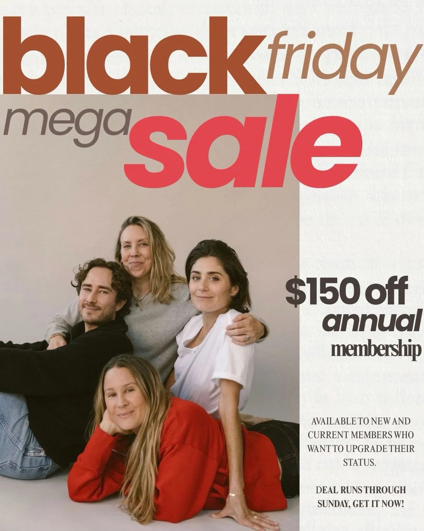 Our Black Friday sale is MAJOR!!!!! $150 off our annual membership. Purchase now OR if you&rsquo;re a month-by-monther, change it up and upgrade your Tenon status!