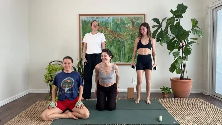 More drops from our Malibu sleepover bundle. Emmie kills us dead with a fast and furious arm blast. Kate instructs a stabilizing and energizing lower body flow. And Kyle conks us out with a soothing 20-minute Yin. Watch all classes now in our Library