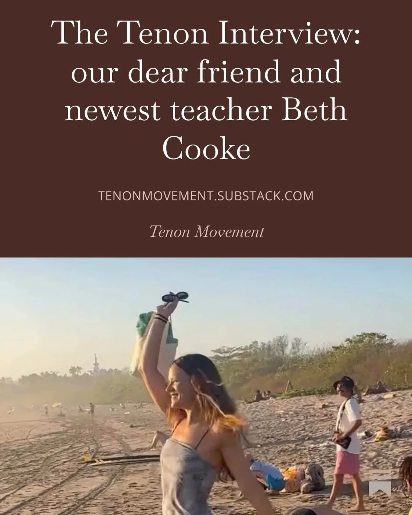 Get to know Beth!  We're are so thrilled to have Beth join Tenon!  She's an incredible teacher and a fabulous friend.  Get to know what she thinks wellness is and isn't on our Substack today. ❤️