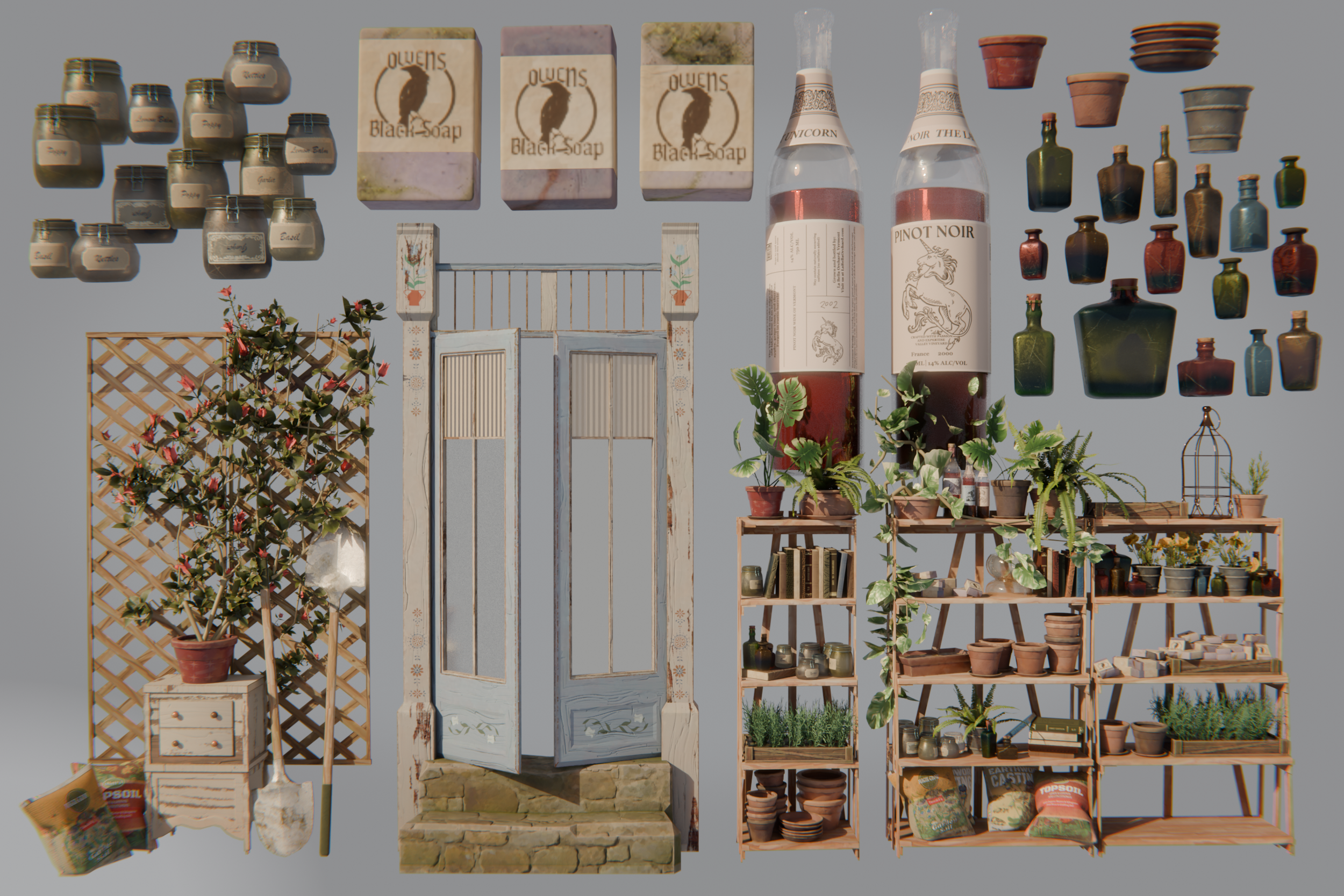 Prop and Texture Flat Lay