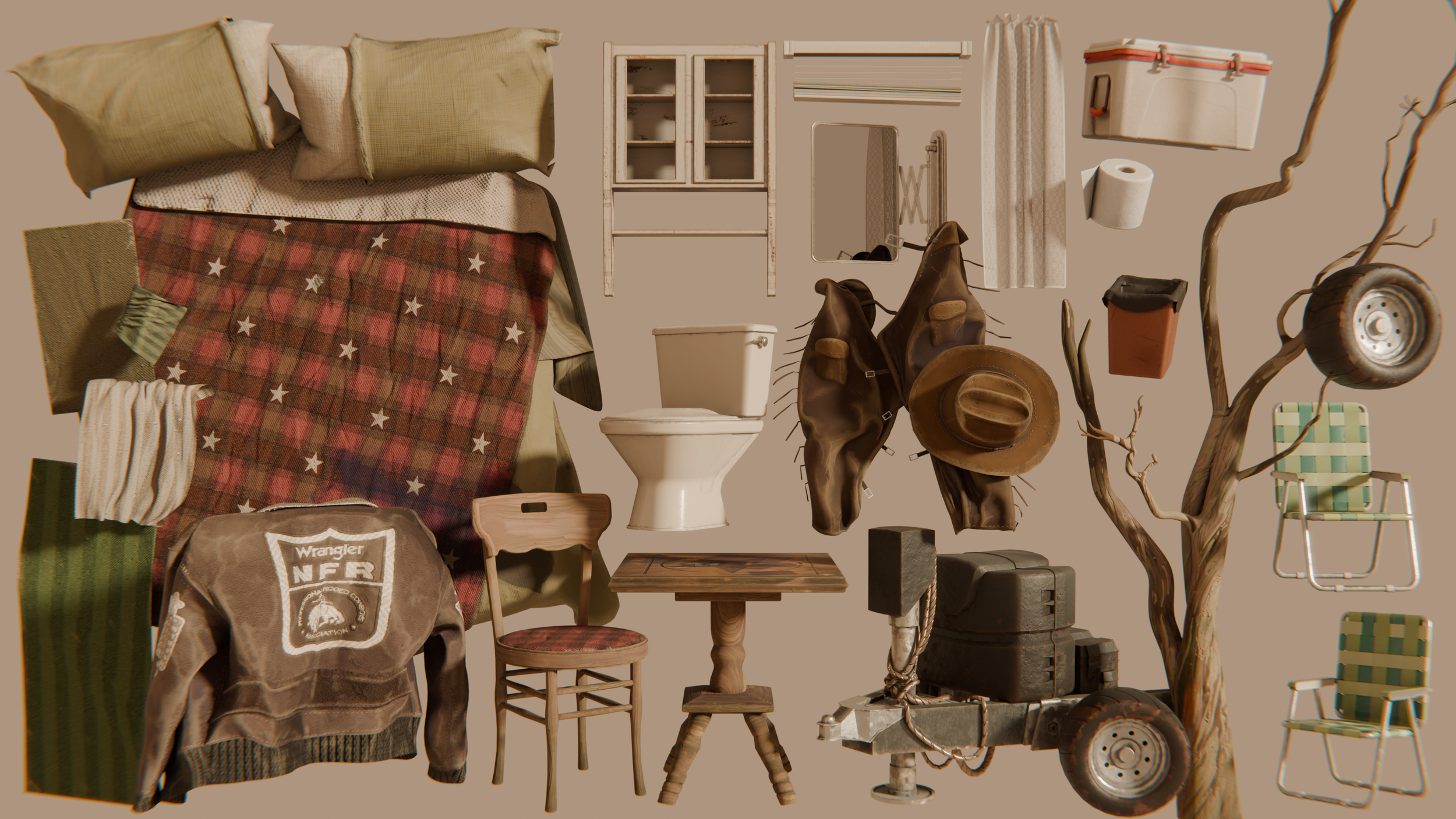 Prop and Texture Flat Lay 2