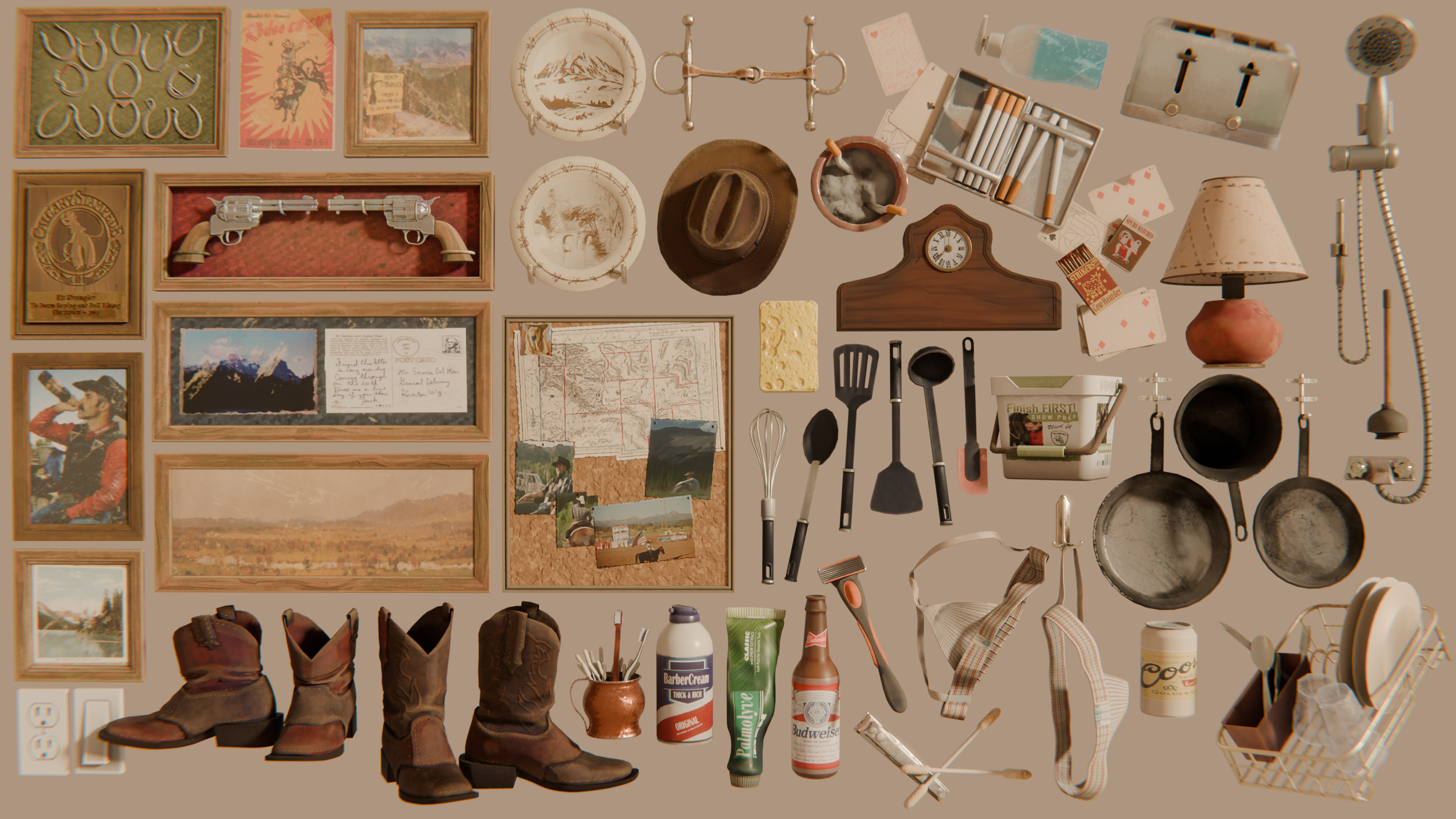 Prop and Texture Flat Lay 1