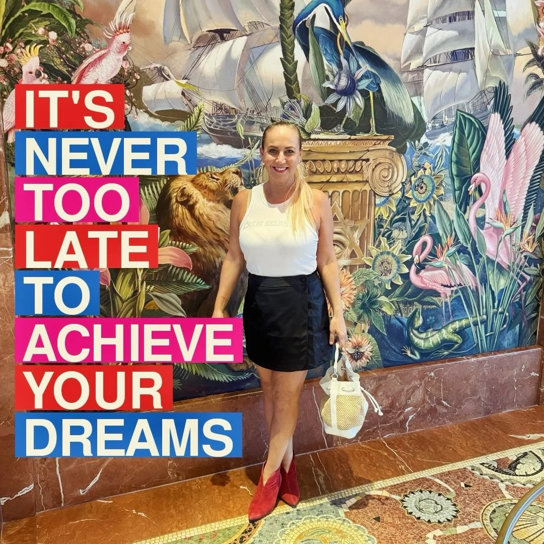 🌴 Fresh off a plane from Miami. Sun-soaked, inspired, and more convinced than ever&hellip;

It&rsquo;s never too late to achieve your dreams.
Not tomorrow. Not when the timing is perfect. Not when you feel ready.

Now.
Because here&rsquo;s what I kn
