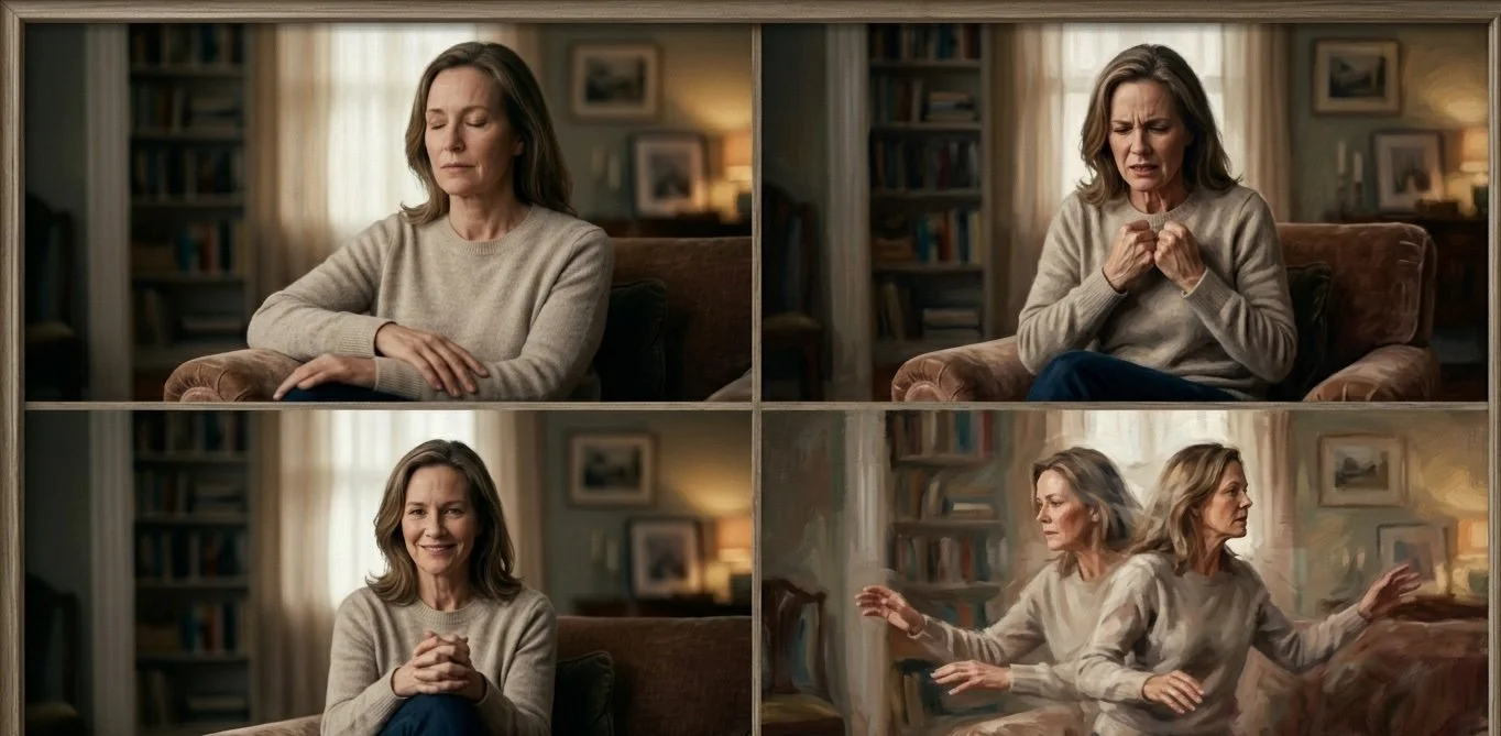 Four survival responses in the trauma cycle: freeze, fight, fawn, and flight