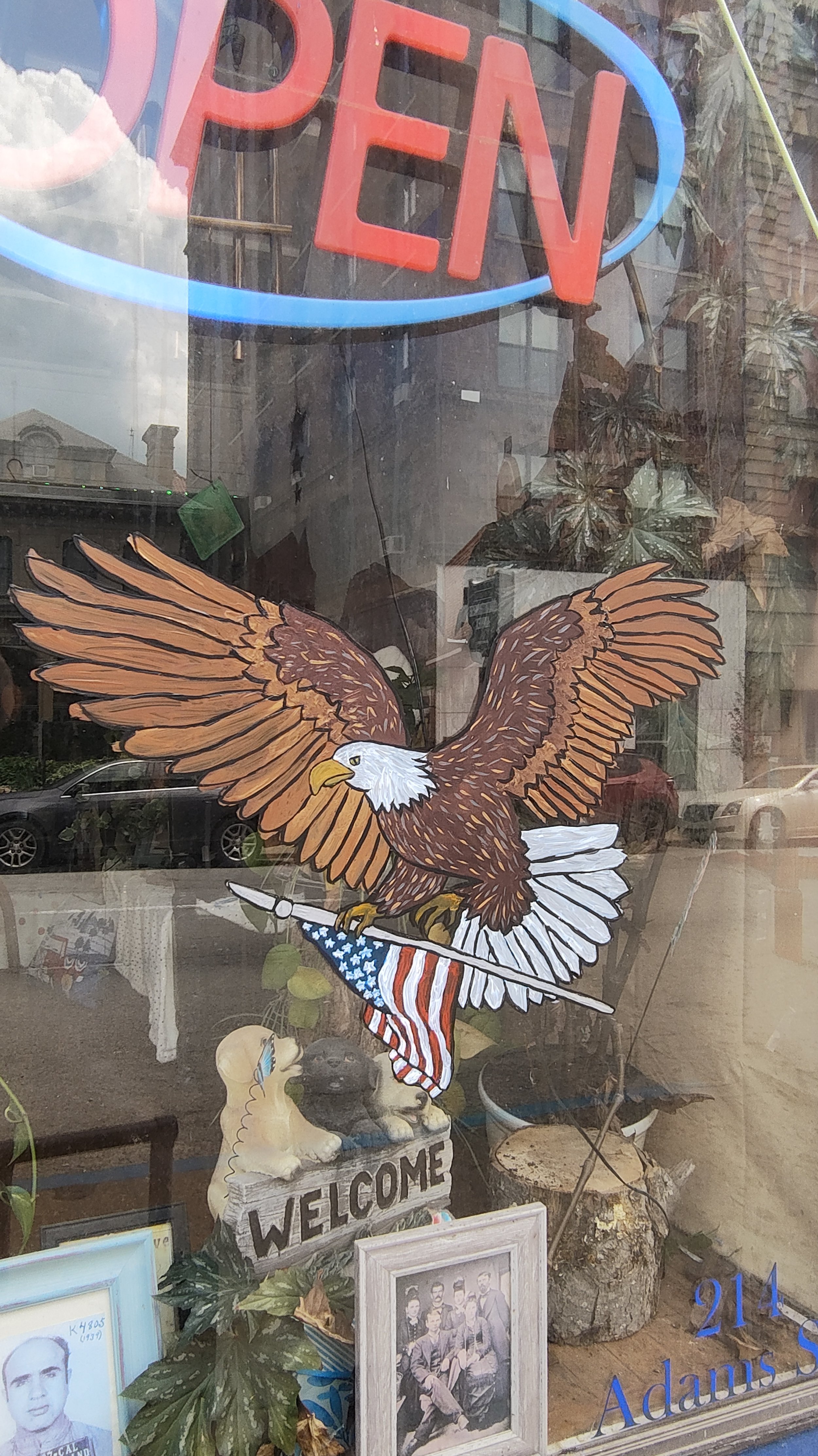 Holiday window for Minard's Bail Bonding