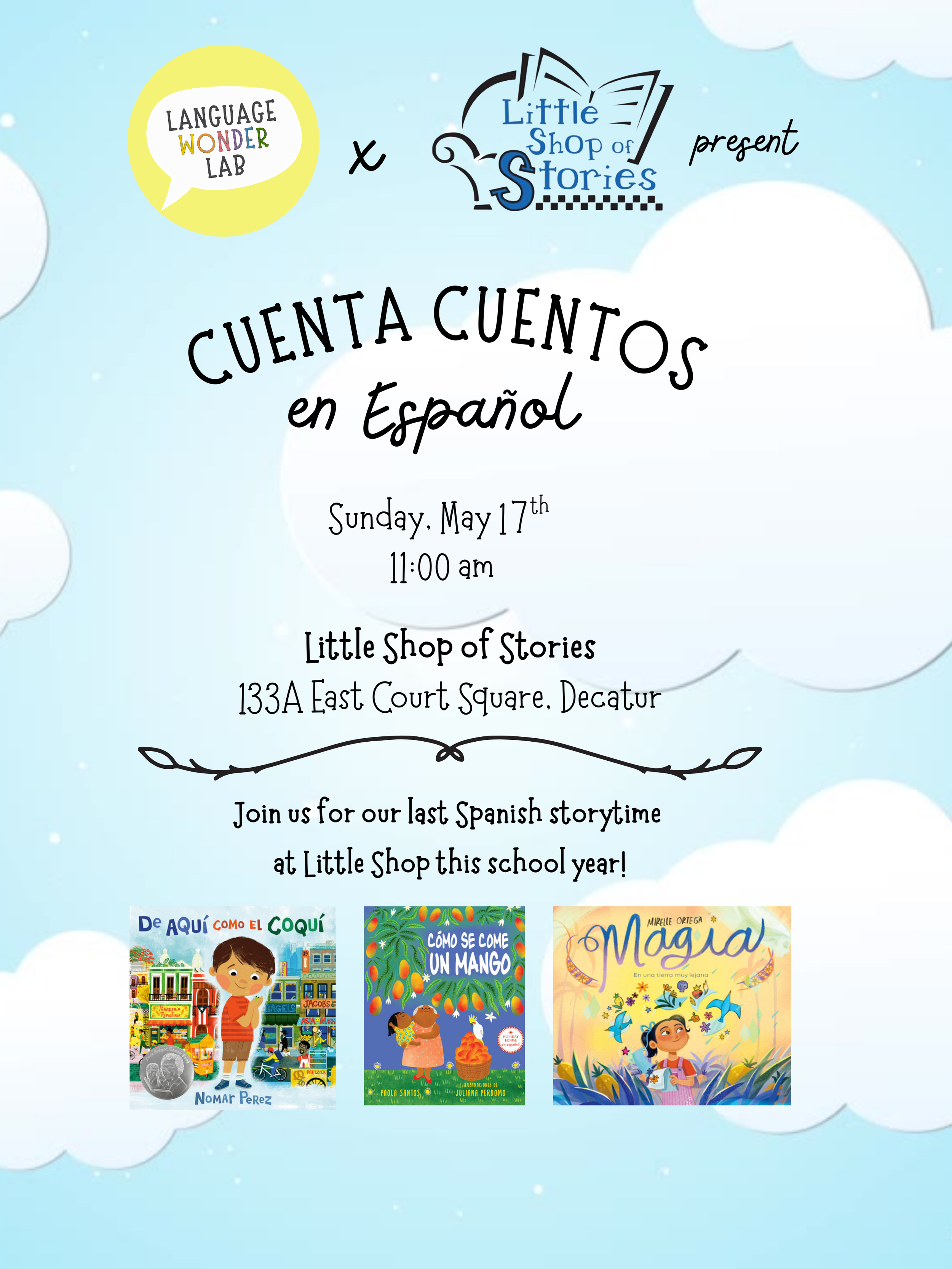 Cuenta Cuentos en Español at Little Shop of Stories