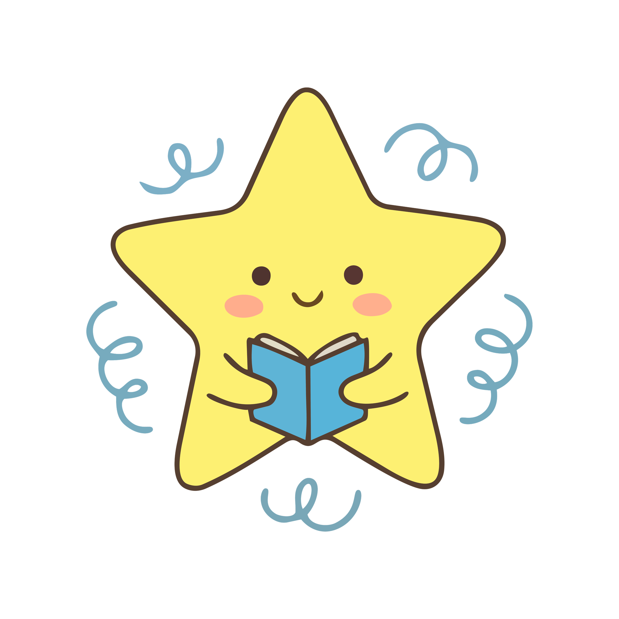 Cartoon illustration of a red and yellow jigsaw puzzle piece fitting together with smiling faces, eyes, and blush marks, appearing friendly and cute.