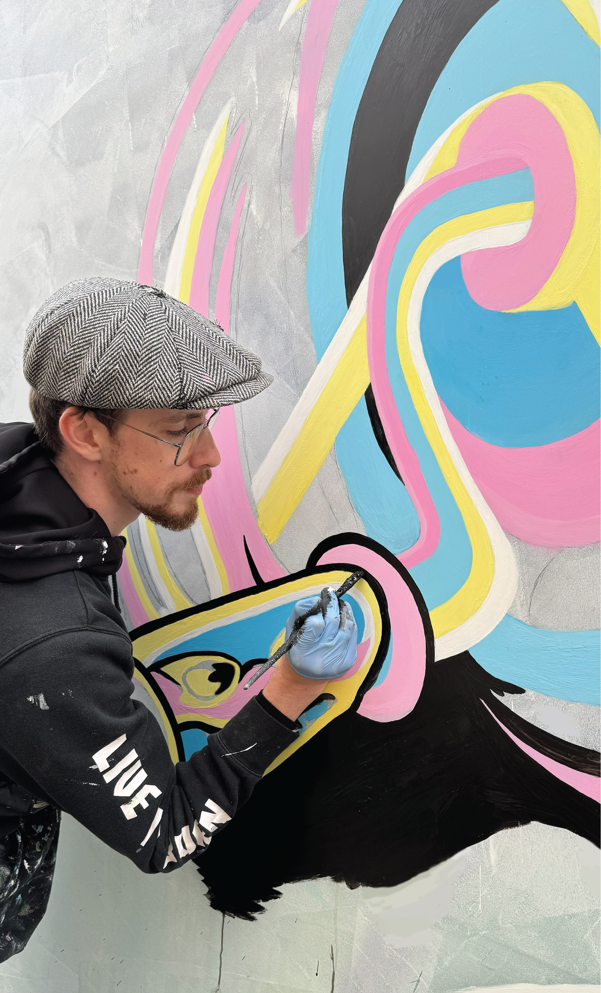 Immersive wall art for leisure and hospitality branding, designed by Aidan Jack Waldron.