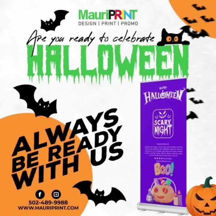 www.MauriPRINT.com
🎃 Make your Halloween spook-tacular with custom banners! 🎃
From haunted house vibes to playful pumpkins, bring your Halloween theme to life with high-quality, personalized banners. Perfect for parties, storefronts, or any festiv