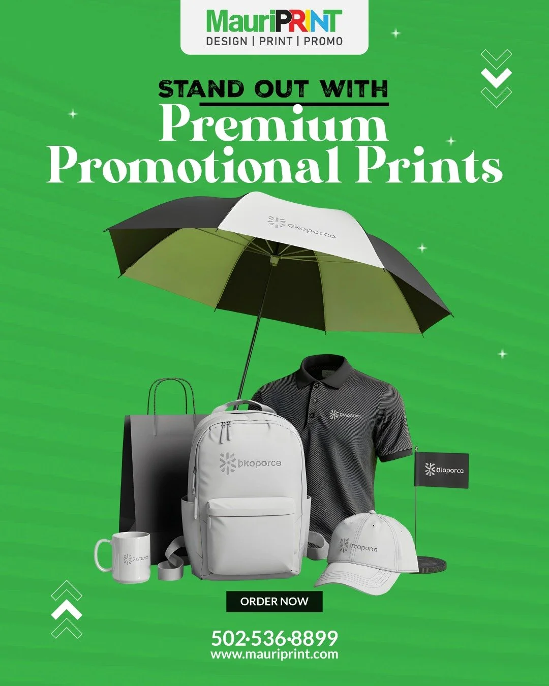 www.MauriPrint.com
Make Your Brand Unforgettable!
Stand out with Premium Promotional Prints that leave a lasting impression.
From branded umbrellas to polos, mugs, and bags. we’ve got everything to boost your visibility in style.
Call us toda