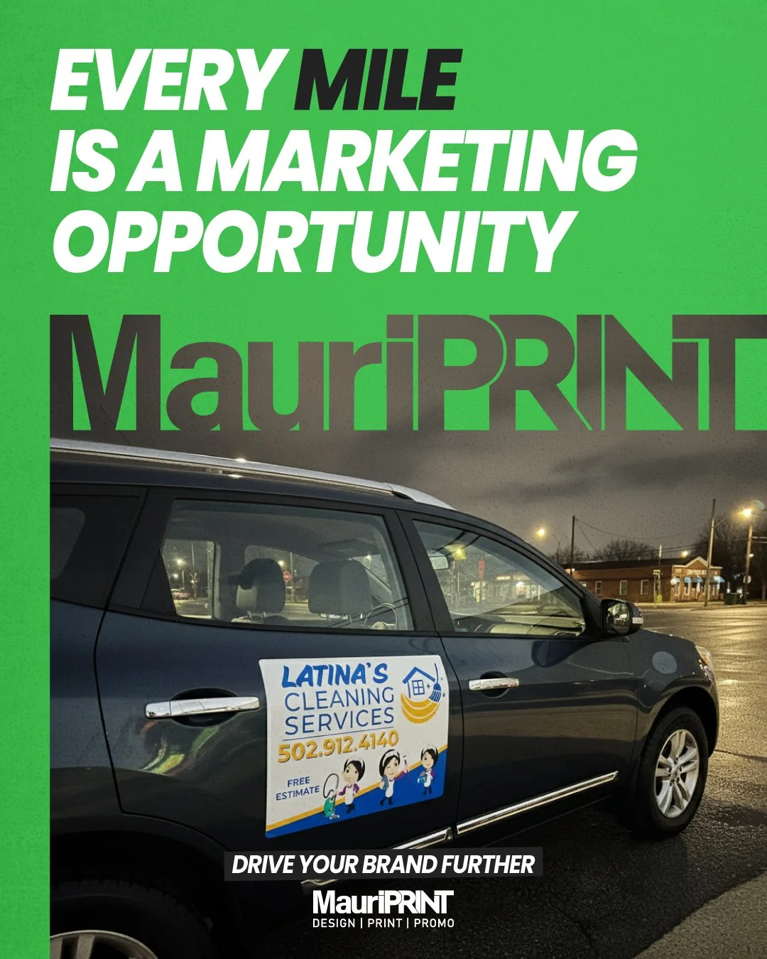 🚗 Your brand shouldn&rsquo;t stay parked.

With custom car magnets and mobile signage from MauriPrint, every trip becomes a chance to be seen.

Whether it&rsquo;s a small business, local service, or delivery fleet, we help brands drive visibility wh