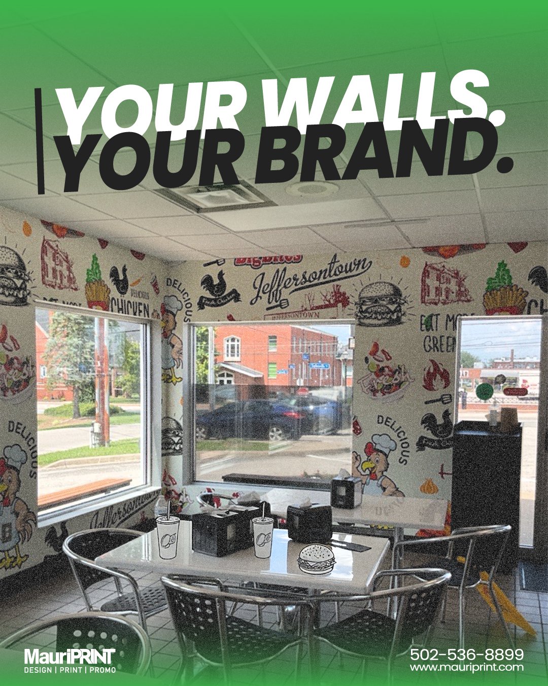 Transform your space with branded wall graphics. Professional, bold, and memorable.

Get your quote today!
 📞 502-536-8899 | 📧 sales@mauriprint.com

#mauriprint #printingservices #branding #signage #louisvillebusiness