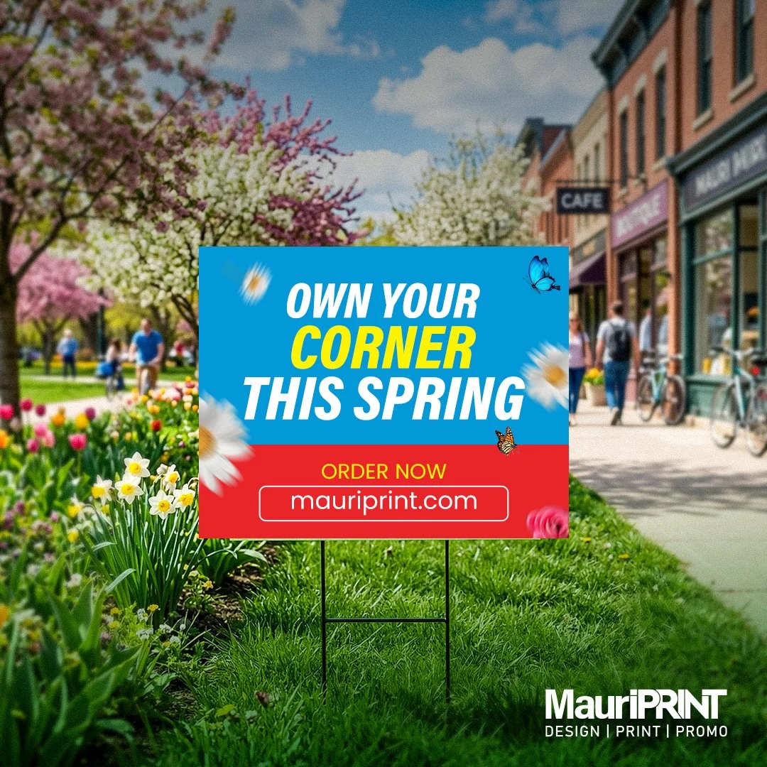 Spring is finally here, and it&rsquo;s time to make sure your business, event, or message stands out from the crowd. Whether you're advertising a grand opening, a local event, or just want to "Own Your Corner," our custom yard signs are bui