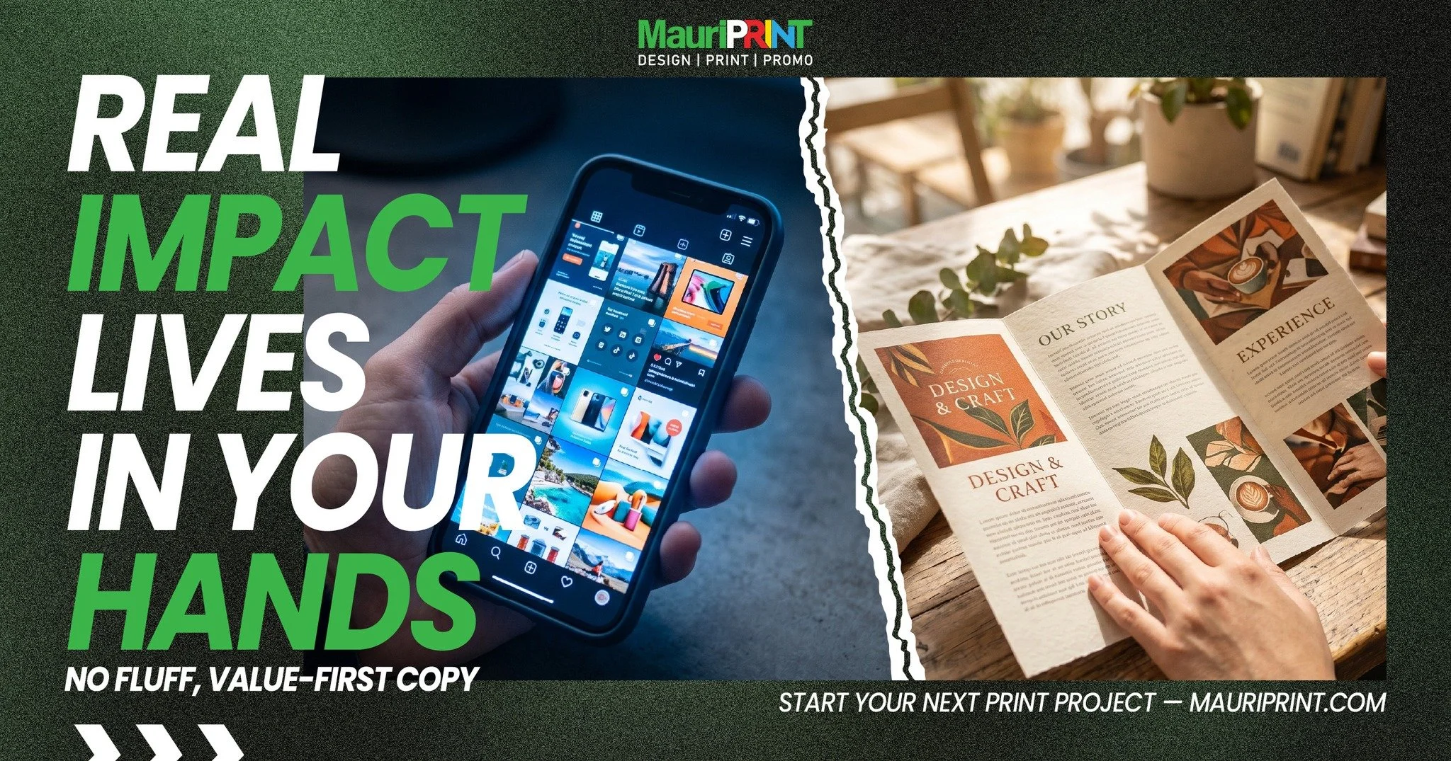 You can't feel a digital ad!
You can't hang it on your wall or hand it to someone over coffee.

Print creates physical touchpoints that digital simply can't match. And that's why businesses keep coming back to MauriPrint.

Get Your Free Quote Now!
📞